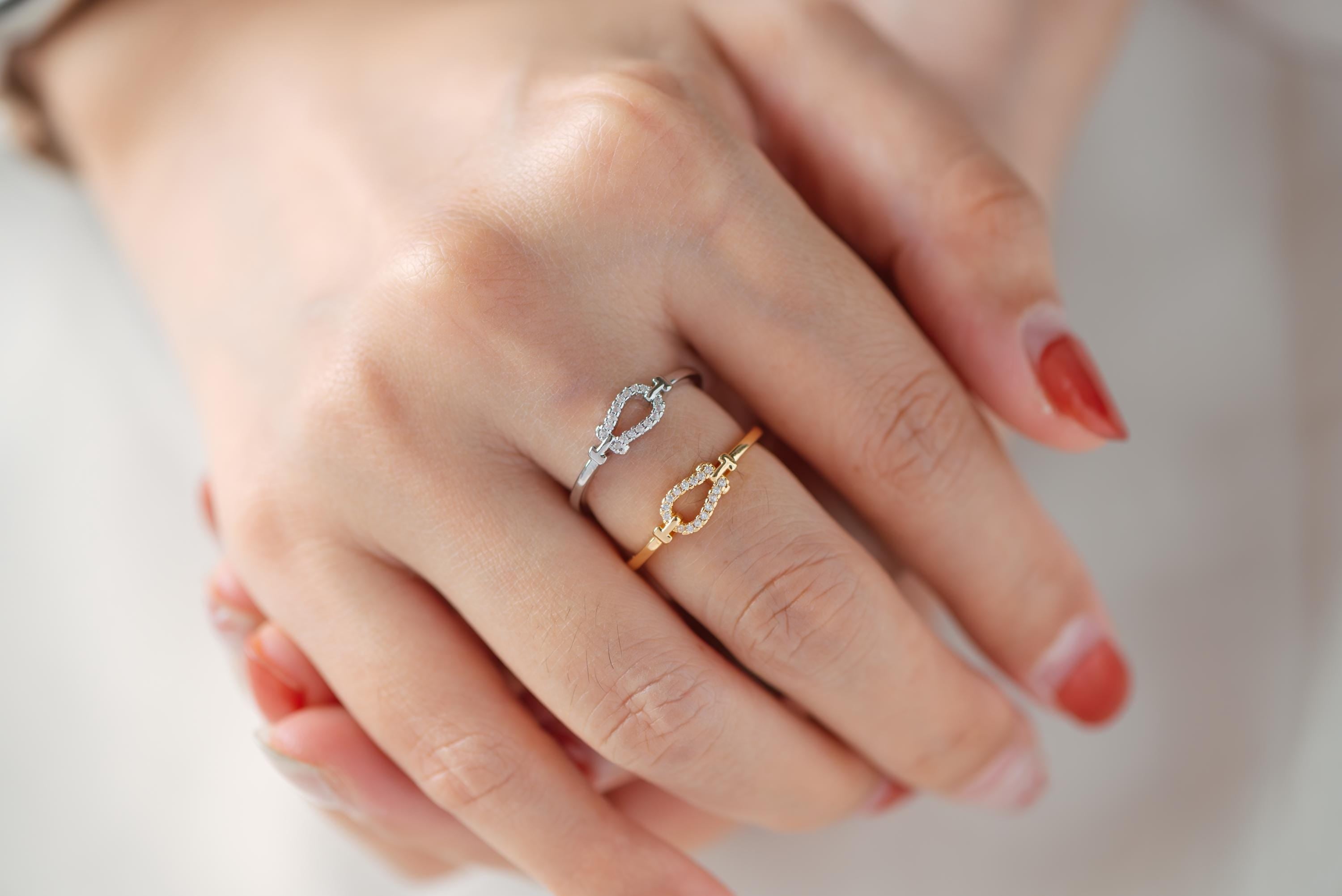 4pcs CZ Pave Finger Ring, Gold/ Rhodium plated Brass, Gift for Her, Dainty Ring, Minimalist Ring (#JZ-011)